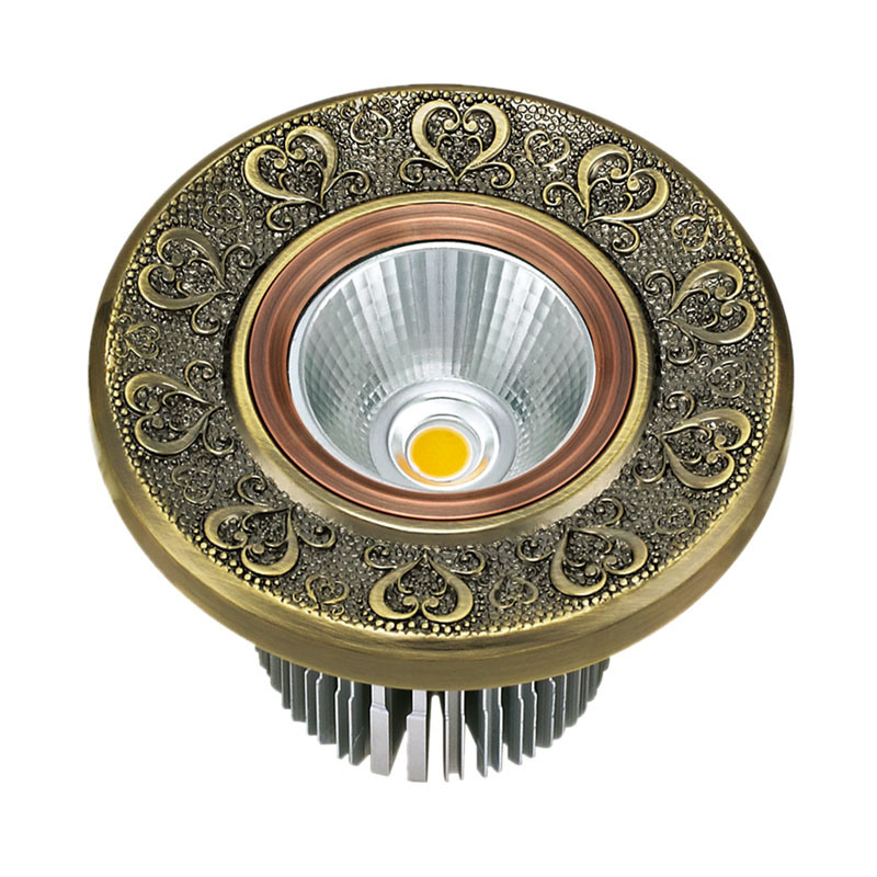 Brass LED Spotlight with Antique Finish