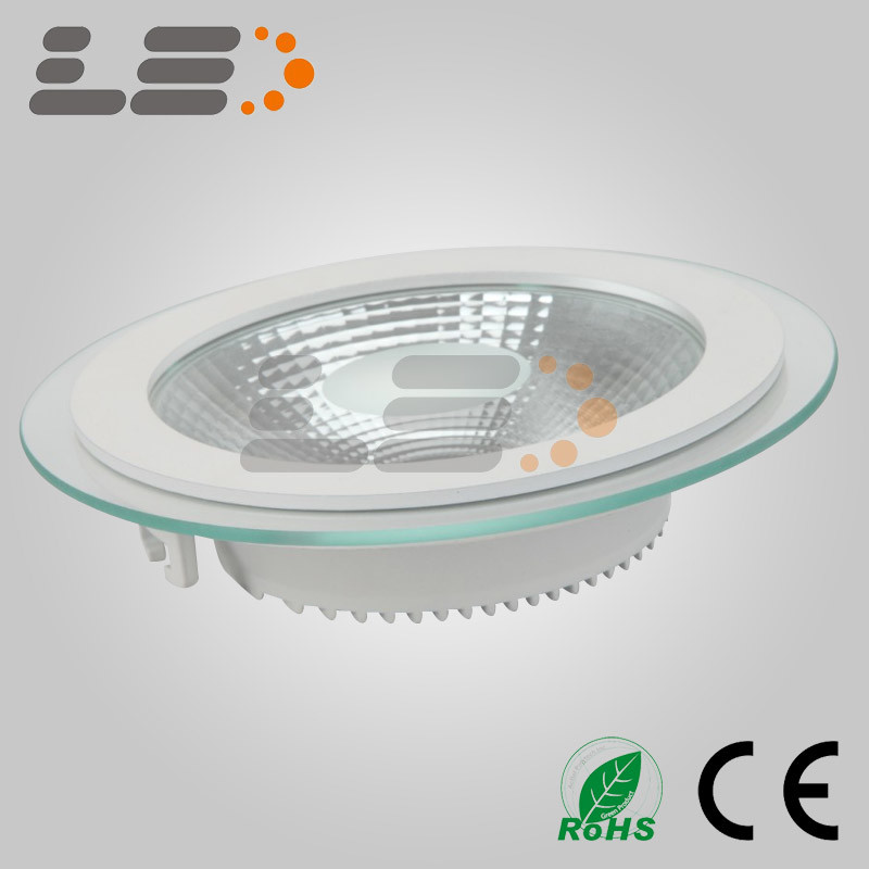 10W COB LED Ceiling Light with Glass Shade