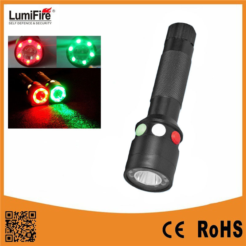 Lumifre Ack-1050 Multi Function LED High Power Aluminum 3 Colors Rescue Flashlight