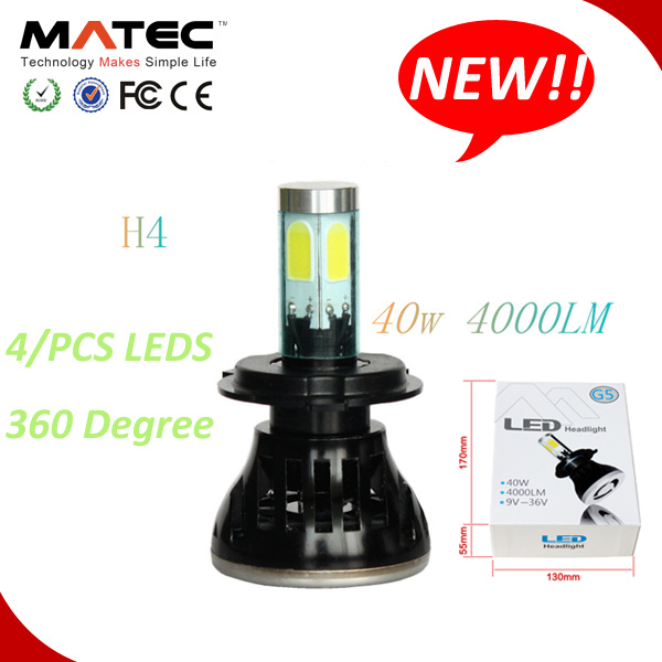 New Excellent Quality 8000lm H4 H/L LED Headlamp for Auto