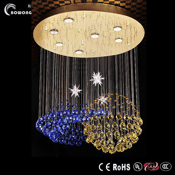 2015 Hot Sale Blue Mix and Match Crystal Ball Chandelier