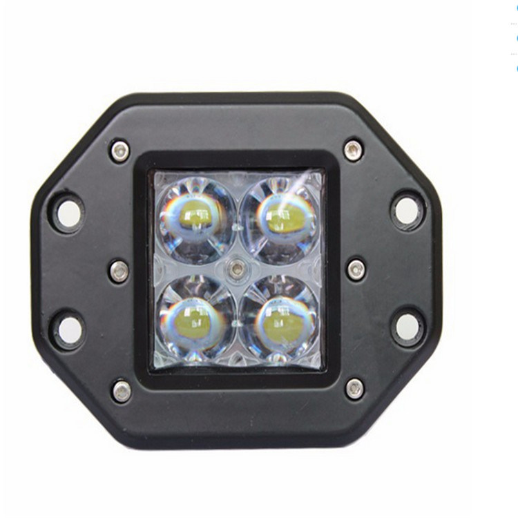 20W Square Recessed LED Truckor Working Lights, 10~30V DC IP67 Creechips 20W LED Work Light for Truck