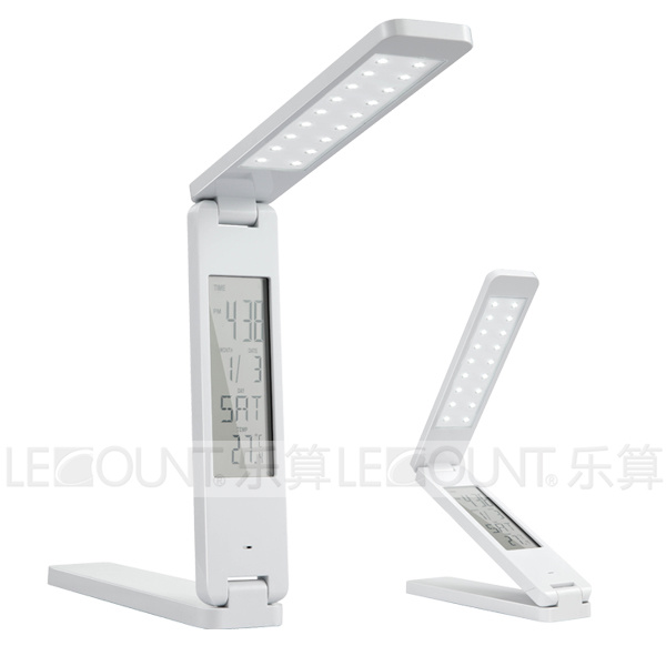 Portable & Foldable & Rechargeable LED Table Lamp with LCD Calendar (LTB762)