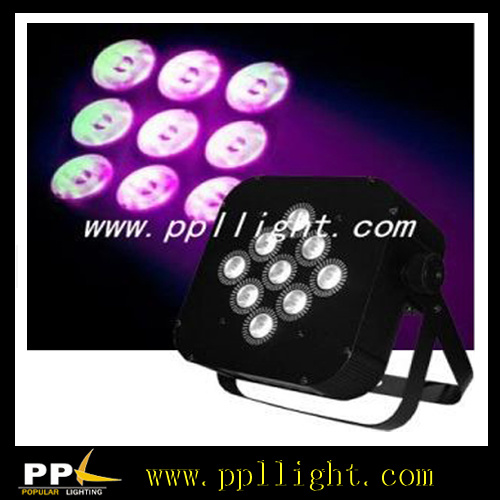 Wireless 9PCS LED Battery Flat PAR Light