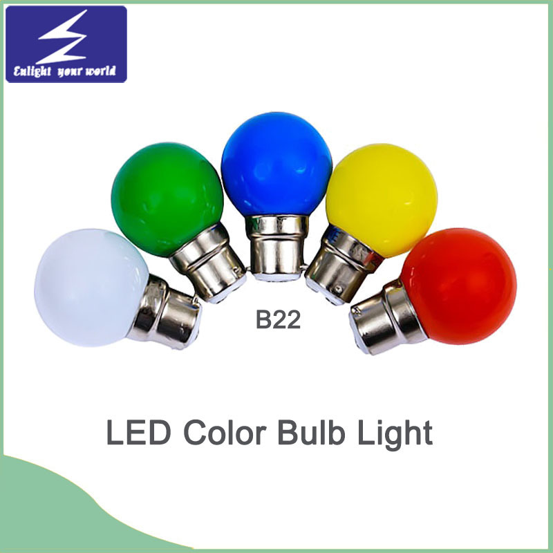 E27/B22 PP Material LED Colorful Bulb Light