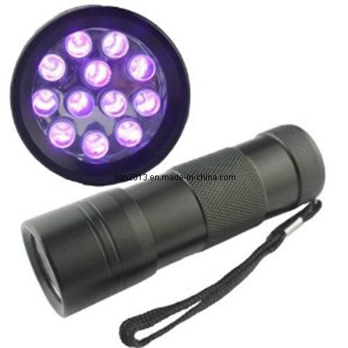 12 PCS LED 365-395nm AAA UV Purple LED Flashlight