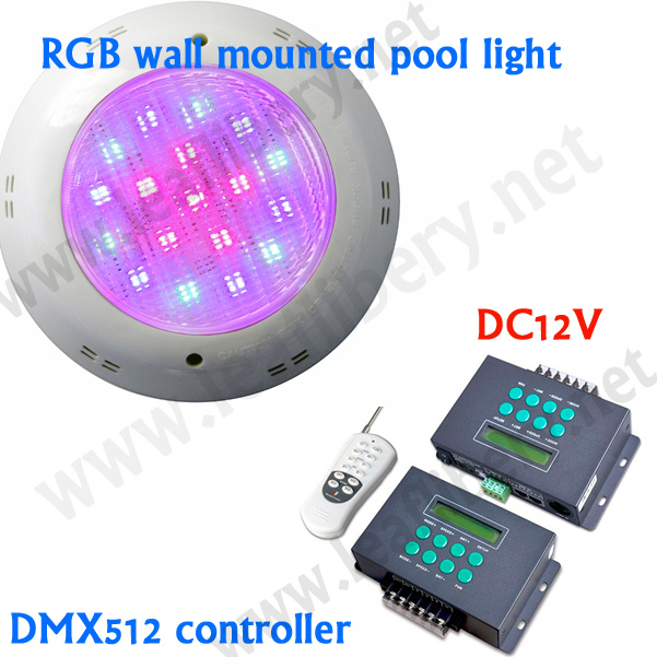 DMX Multi Color IP68 DMX LED Underwater Light 18W, Low Voltage 12V