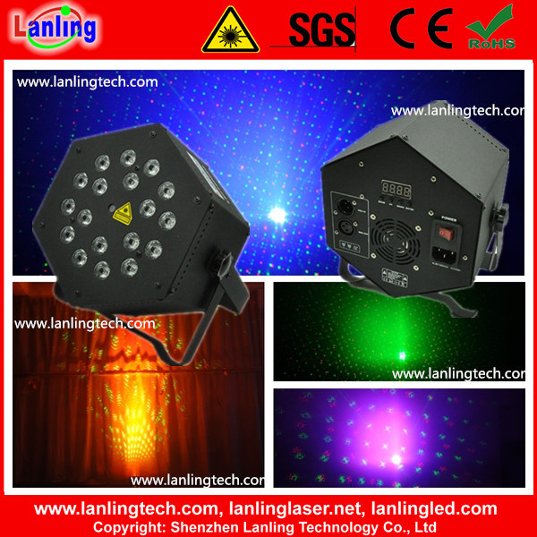 18W RGB PAR LED with 150MW Twinkling Laser Light