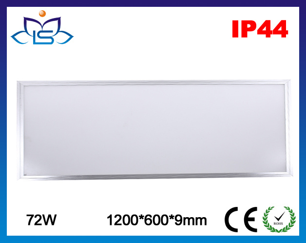 72W IP44 AC100-240V Epistar SMD 1200*600*9mm LED Panel Light with CE RoHS