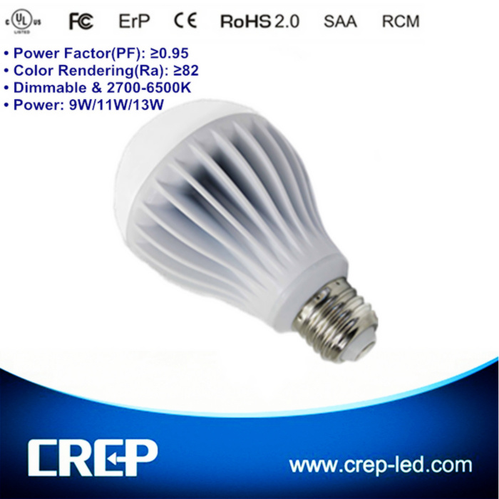 Triac Dimmable 13.2W 1200lm LED Bulb Light with CE. SAA