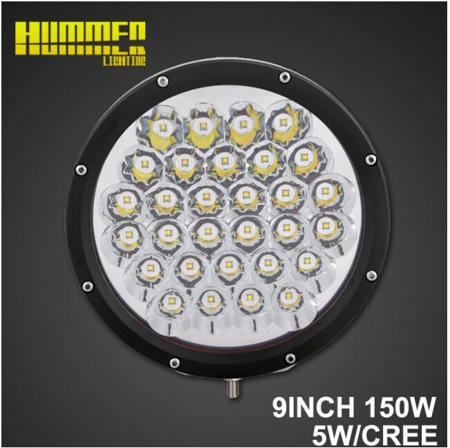 off Road LED 9inch 150W Round Work Light, 150W 12800lm of LED Driving Work Light