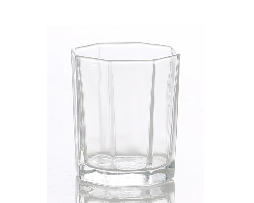 Cctagonal Glass, Glass Tumbler, Glass Cup, Water Glass, Drinking Glass, Tableware, Glassware