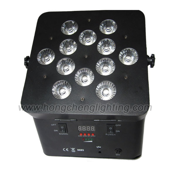 12X15W 5 in 1 Battery Powered Wireless DMX LED Flat PAR