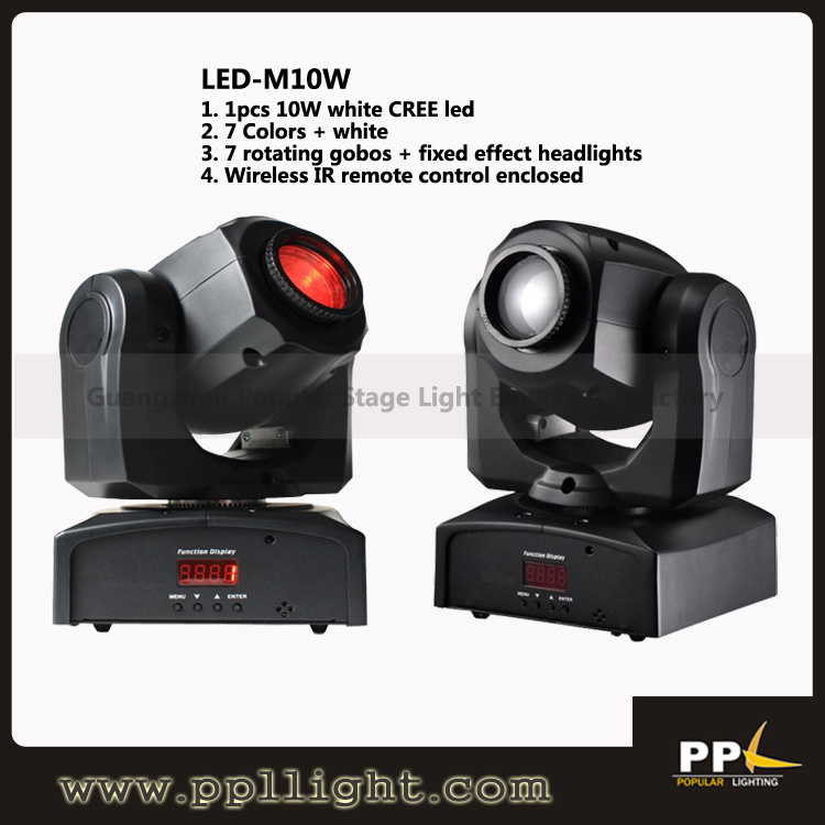 Cheap Spot Lights Projector Mini LED Moving Head Lights 10W