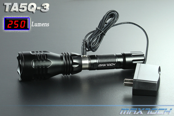 3W Q5 250LM 18650 Superbright Aluminum LED Flashlight (TA5Q-3)
