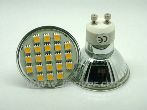 21LEDs 5050 SMD GU10 LED Spotlight (JR-S50-GU10-21)