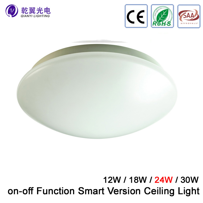 24W SAA LED Oyster Ceiling Wall Light with on-off Function Smart Version Light (QY-CLS4--24W)