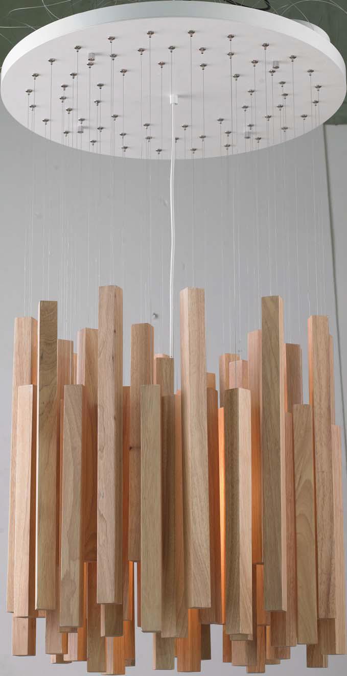 Rubber Wood+Metal Ceiling Pendant Lamp (MX80150-1-620)