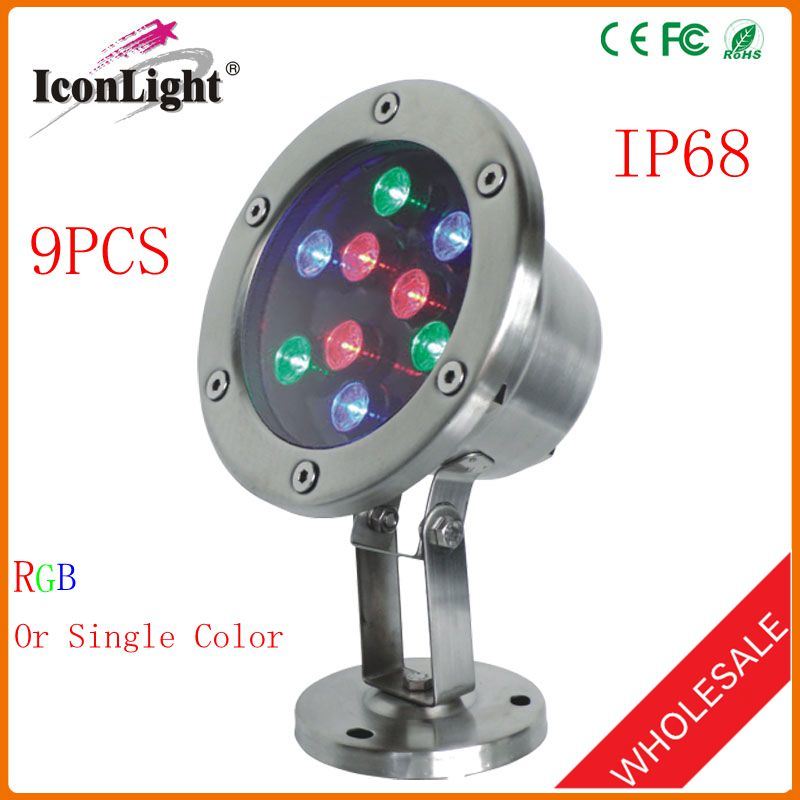LED Lamp 9PCS Outdoor Underwater Light IP68 Stainless Steel (ICON-C004)