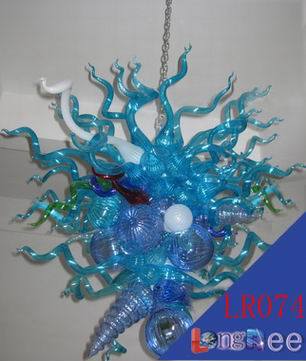 New Arrival Pure Blue LED Ceiling Light Crystal Hanging Lamp