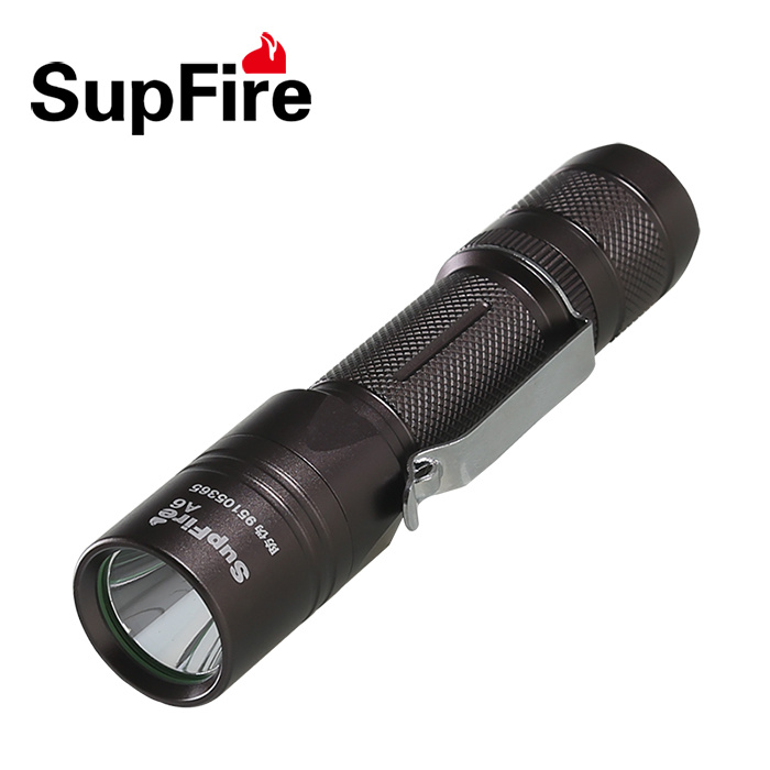Self Defense LED Flashlight with Detachable Belt Clip A6-T6