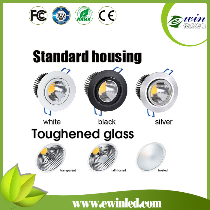 Dimmable High Brightness Durable Aluminum15W LED Recessed Down Light