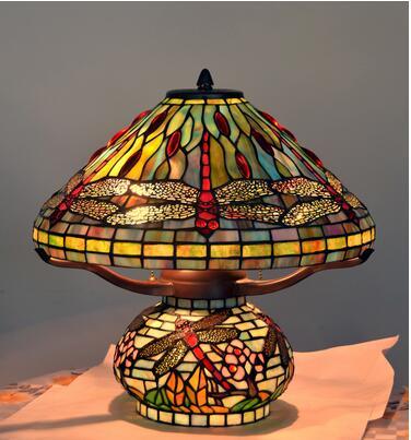 Dragonfly Table Lamp Tiffany Antique Style Glass Table Lamp Fancy Lamps Ahde Wholesale in China