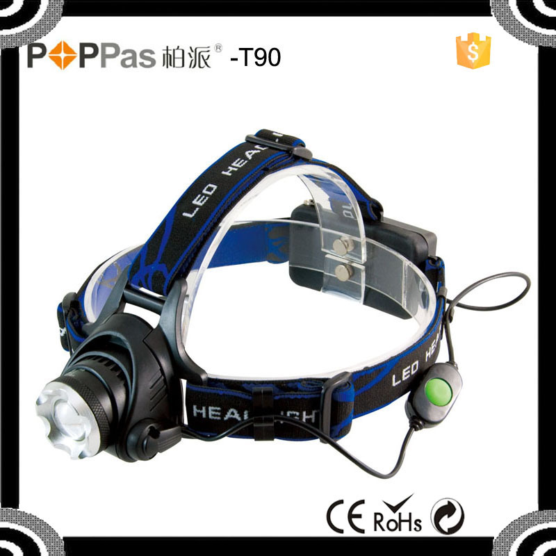 T90 Telescopic Xml T6 High Power Headlight for Outdoors Safetys Plastic Camping LED Headlamp