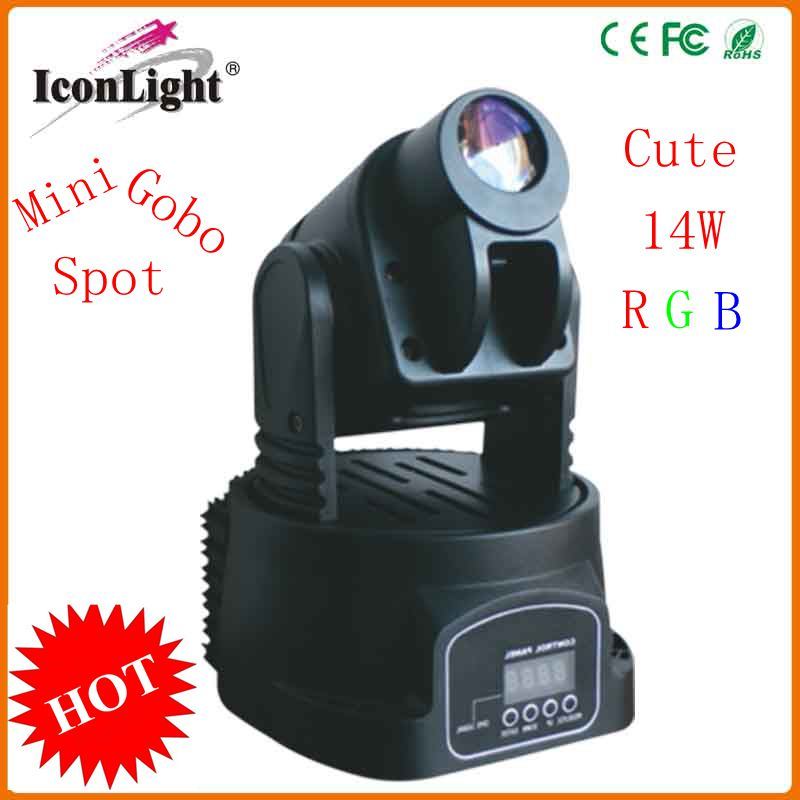 Mini LED Moving Head Stage Light 14W 7gobos Spot (ICON-M005A)
