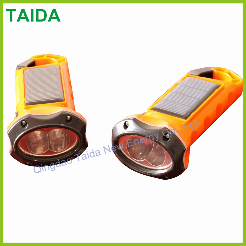 Portable Mini Solar Flashlight with 2PCS LEDs
