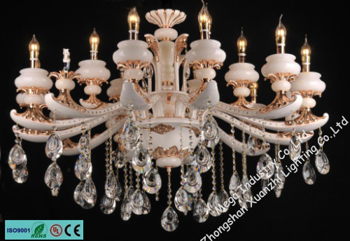 Modern Popular Natural Jade Crystal Light Lamp Crystal Chandelier (6507-12-6)