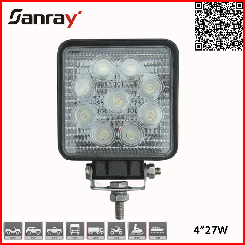 IP67 Waterproof 4 Inch 27W LED Work Light for Auto