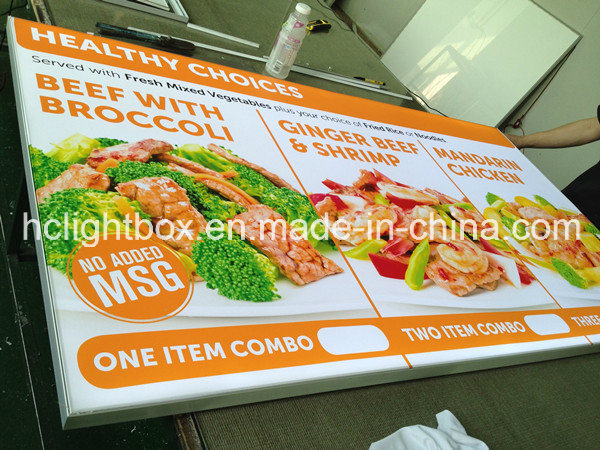 Restaurant Frameless Tension Fabric Menu Board LED Light Box
