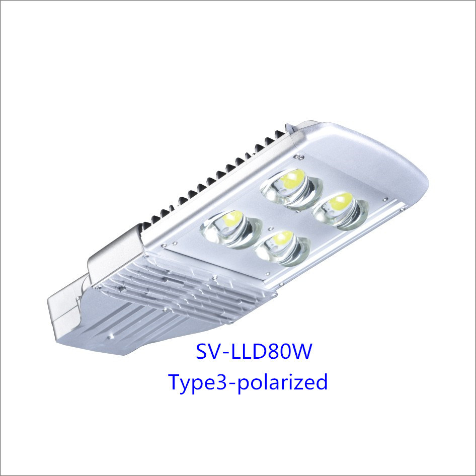 80W IP66 LED Outdoor Street Light with 5-Year-Warranty (Polarized)