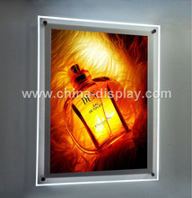 Hot Selling Screen Silver Edge LED Slim Crystal Light Box