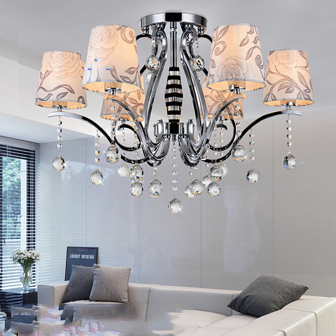 Modern Decoration Stainless Steel LED Crystal Chandelier