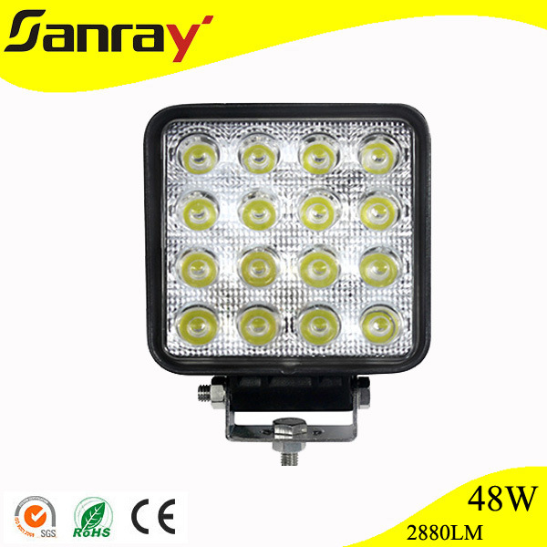 Square 48W LED Work Light for SUV Offroad