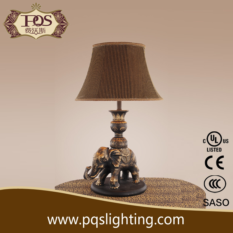 Elephant Design Polyresin European Antique Table Lamps