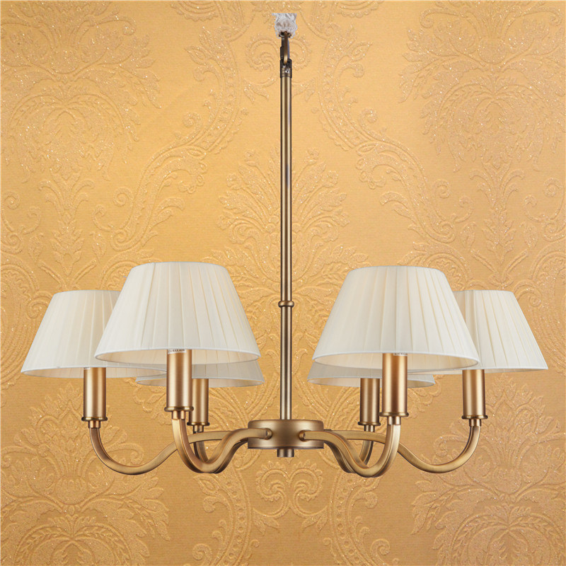 Chandelier Lamp with 6 Fabric Shade for Livingroom (SL2099-6B)