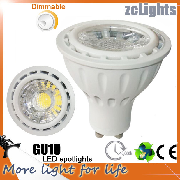 COB LED Light Bulb Dimmable GU10 7W LED Spotlight
