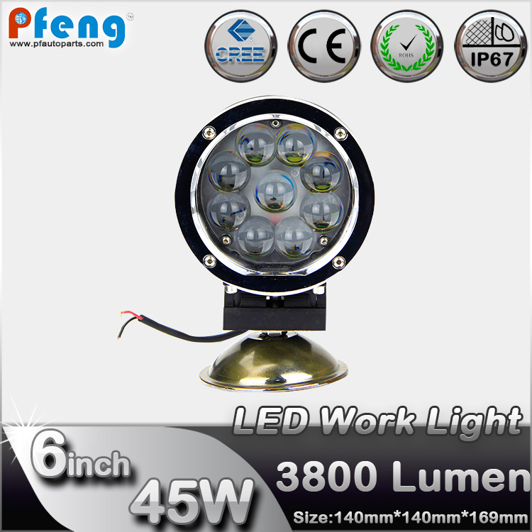 Car Lighting System 6 Inch 45W CREE LED Work Light