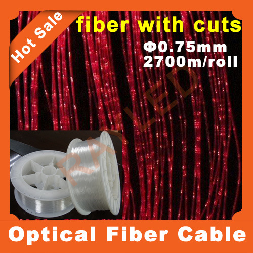 0.75mm Side Sparkle Chandelier Lighting Plastic Cable Optical Fiber