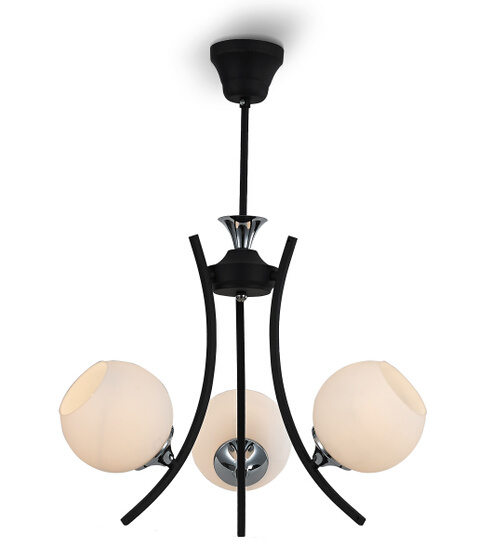 3 Lamp Whtie Glass Modern Chandelier for Room (DL-A801-3A)