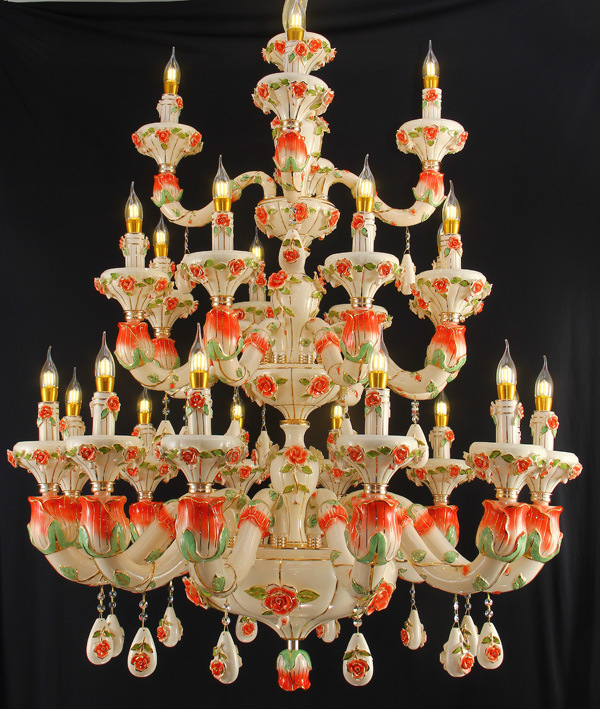 European-Style Luxury Ceramic Chandelier for Clubhouse (QH-CCL8012-1284)