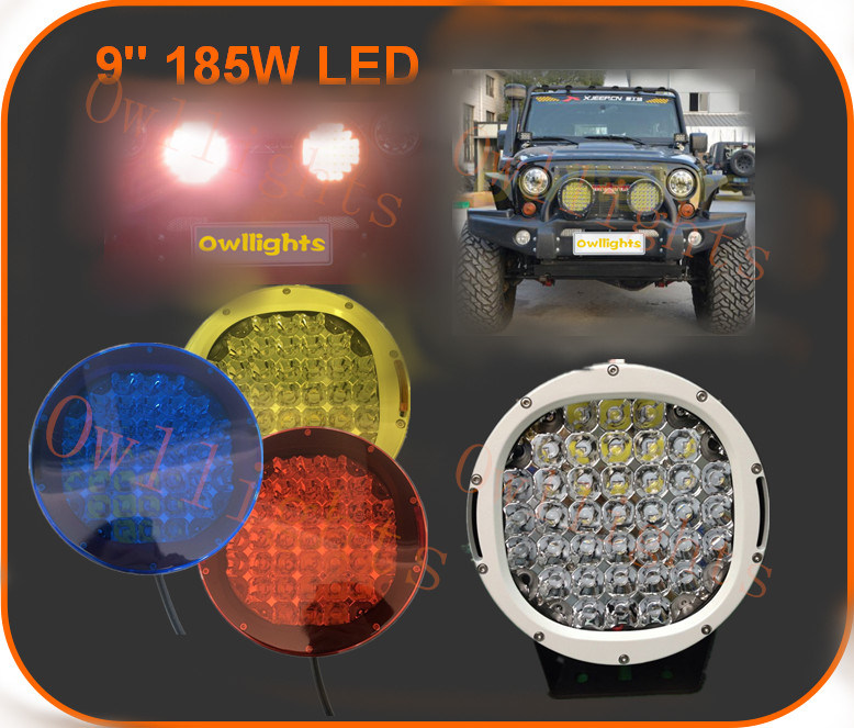 9inch 185W LED Round LED Driving Work Light for 4X4 Truck
