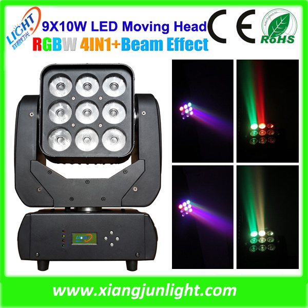 Matrix 9X10W LED Moving Head Beam and Wash Light