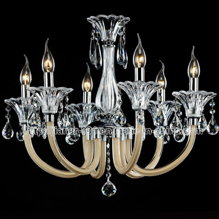 Simple Modern Glass Chandelier Lighting with K9 Crystal Finished