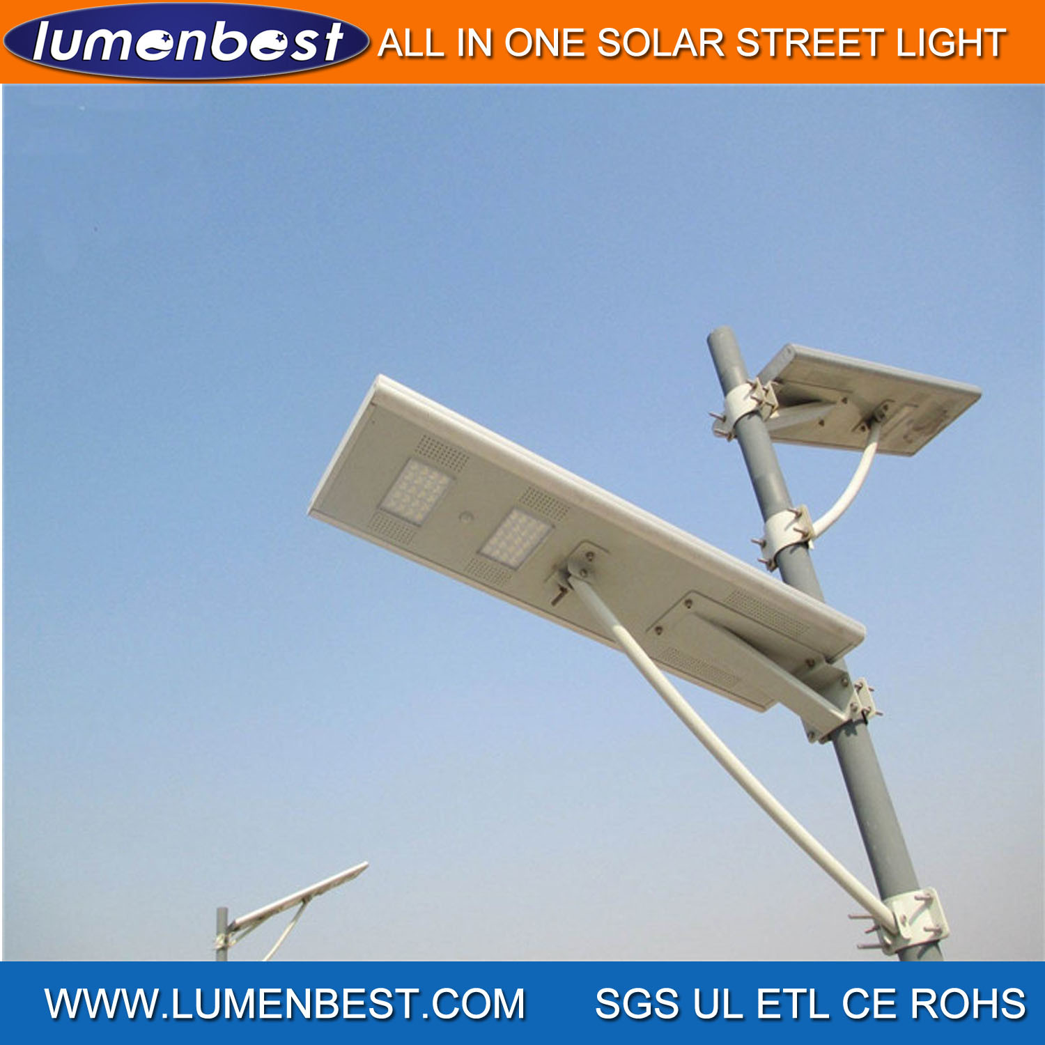 IP65 Outdoor Light LED Solar Street Light with Sensor