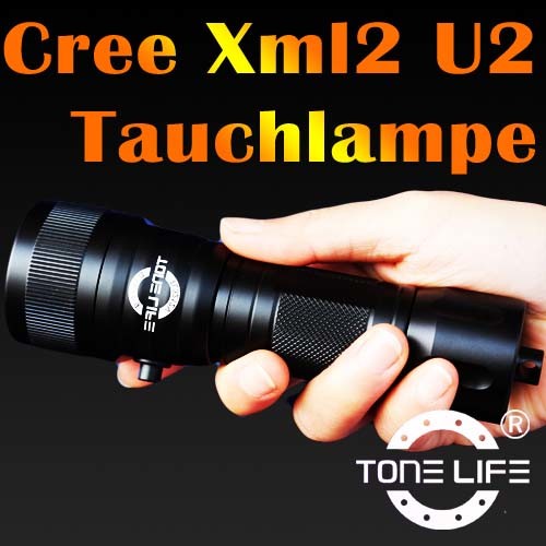 Tonelife Tl3212 Button Switch Bright LED Military Diving Torch Flashlight