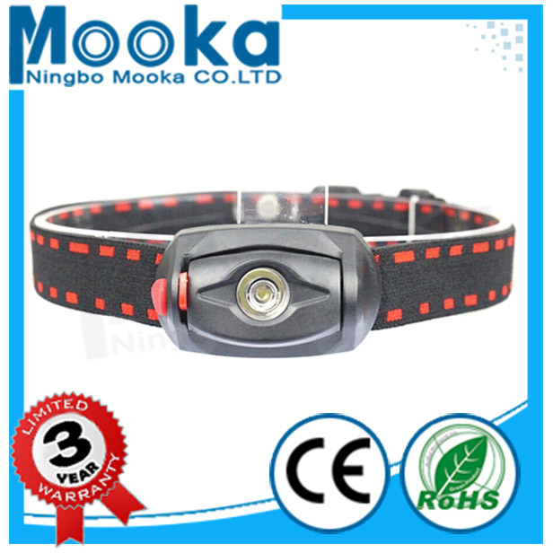 Mh003001 IP65 Waterproof AAA Battery Red Color LED Head Lamp
